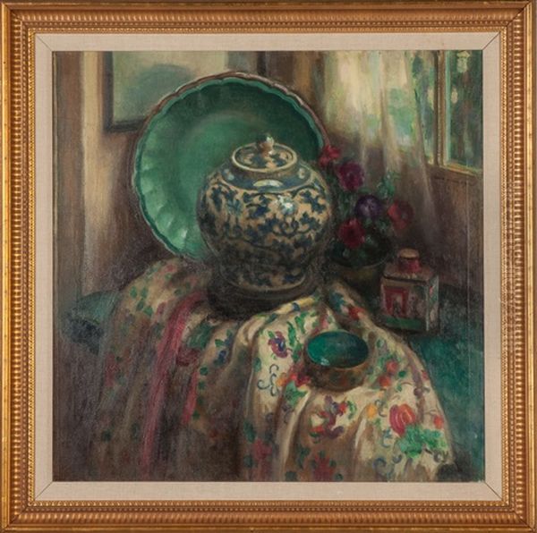 Still Life With Asian Porcelain And Robe - view 1