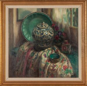 Still Life With Asian Porcelain And Robe by John Hubbard Rich