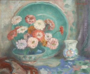 Still Life With Pink Flowers by John Hubbard Rich