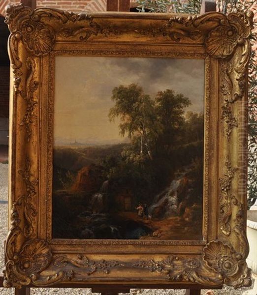 Paysages Animes De Personnages: Bergers Et Chasseurs (pair) - view 1