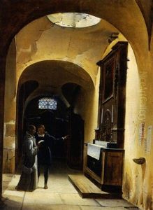 Conversation Dans Une Eglise by Fleury-Francois Richard