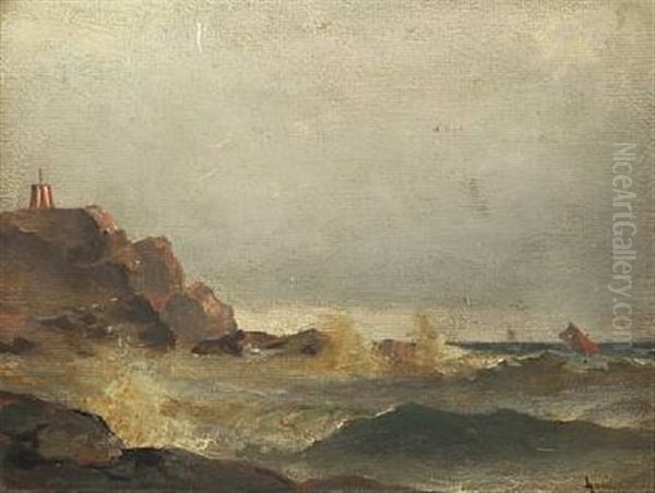 Coastal Scenery With Sailing Ships - view 1