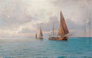 Evening At Sea by Ludvig Otto Richarde