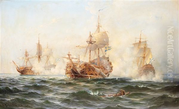 Linjeskeppet Wachtmeisters Strid Mot En Rysk Eskader 1719 - view 1