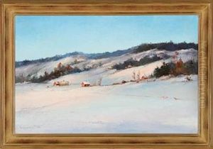 Winter Day In Mountain Pasture by Ludvig Otto Richarde