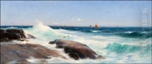 Sailing By The Coastline by Ludvig Otto Richarde