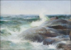 Rantakallioita (cliffs) by Ludvig Otto Richarde