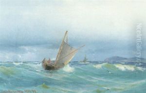 Marin Med Segelbatar Pa Upprort Hav Marin Med Segelbatar Pa Upprort Hav