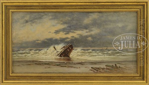 Shipwreck On Sandy Hook Beach, New Jersey - view 1