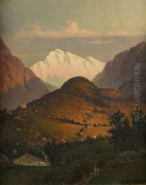 Home In The Mountains At Sunset - view 1