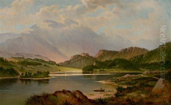 Benvenue Rising Over Loch Achray, Scotland - view 1
