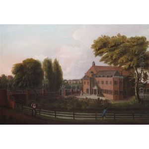 South West View Of Sadler's Wells Theatre, A Gentleman Fishing In The New River