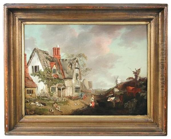 A Farmhouse And Yard - view 1