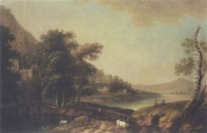 An Italianate Landscape by John Inigo Richards