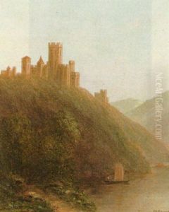 View Of A Castle From A River Bank