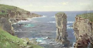 Yesnaby Castle Sea Stack, Orkney by William Trost Richards