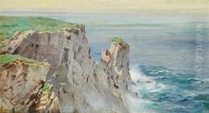 Cliffs And Surf by William Trost Richards
