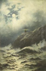 Longship's Lighthouse Lands End, Cornwall by William Trost Richards