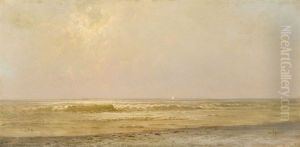 New Jersey Coastline, Seascape With Rolling Waves