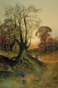 Rural England Scenes (2 Works) by William Trost Richards