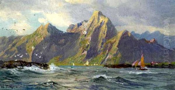 The Lofoten Islands With Mountains And Heavy Sea - view 1