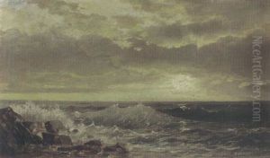 Waves Crashing On A Rocky Beach