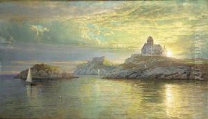 Harbor Entrance On Bull Point, Newport, Rhode Island by William Trost Richards