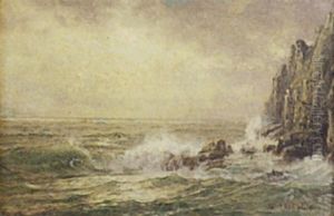 Coastal Scene With High Rocky Cliffs