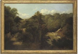 View Of The Old Mill, And Prebend's Bridge, Durham by Thomas Miles Richardson the Elder