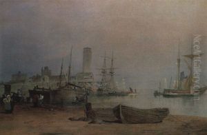 North Shields, Boats Anchored Near The Low Light