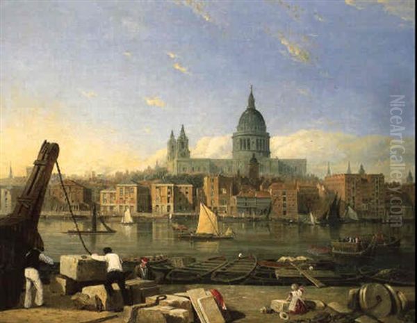 Vue De La Cathedrale Saint Paul De L'autre Cote De La Tamise - view 1