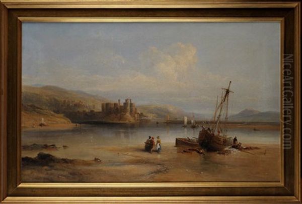 Conway Castle With Fishing Boats In The Foreground - view 1