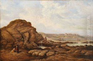 Coastal Scene - Spain by Thomas Miles Richardson the Younger