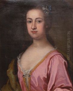 Portrait Of A Lady In A Pink Dress by Jonathan Richardson