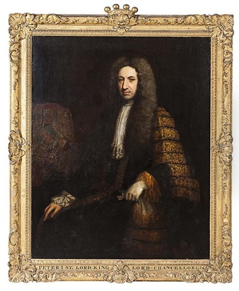 Three Quarter Length Portrait Of Peter King, 1st Baron King Of Ockham And Lord Chancellor; Three Quarter Length Portrait Of Anne, 1st Lady King Of Ockham (pair) - view 1