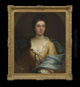 Portrait Of A Lady, Half-length, In A Yellow Dress