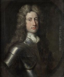 Portrait Of William Stanhope, 1st Earl Of Harrington (1683?-1756), In Armour, Within A Painted Oval