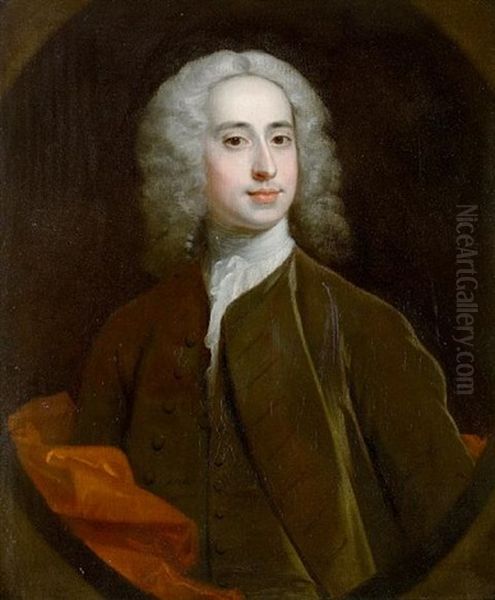 Portrait Of A Gentleman In A Brown Coat And Waistcoat - view 1