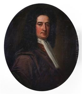 Portrait Of Sir Thomas Stevens In A Plum Gown With A White Jabot