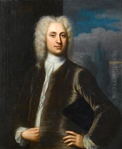 Portrait Of A Gentleman, Half-length, In A Grey Coat With A White Chemise