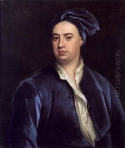 Portrait Of Martin Folkes Wearing A Blue Coat And Hat