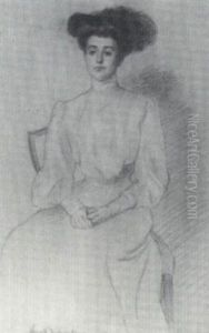 Portrait Of A Lady With A Hat, Seated