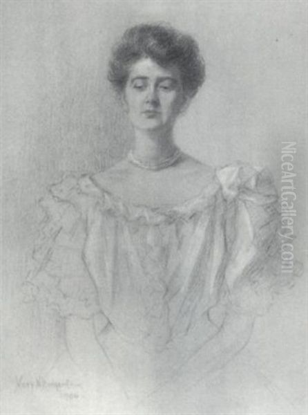 Portrait Of A Lady With A Pearl Necklace - view 1