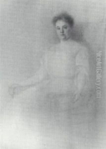 Portrait Of A Woman Seated In A High-back Chair by Mary Neal Richardson