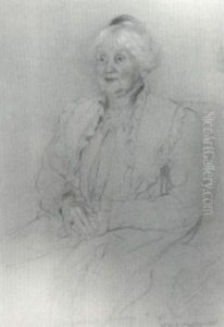 Portrait Of A Lady With A Bun by Mary Neal Richardson