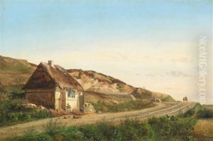 Summer Day In The Countryside With A Farmhouse by Ferdinand Richardt