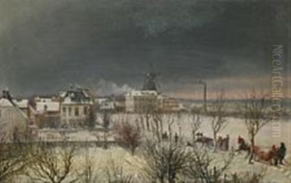Strandvejen Near Svanemollen, Winter 1865 - view 1