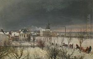 Strandvejen Near Svanemollen, Winter 1865 by Ferdinand Richardt