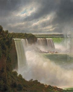 A View Of Niagara Falls by Ferdinand Richardt