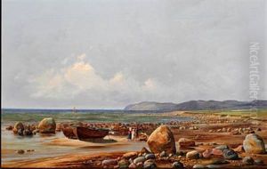 Parti Af Kullen, Seet Fra Leerhavn (sweden) by Ferdinand Richardt